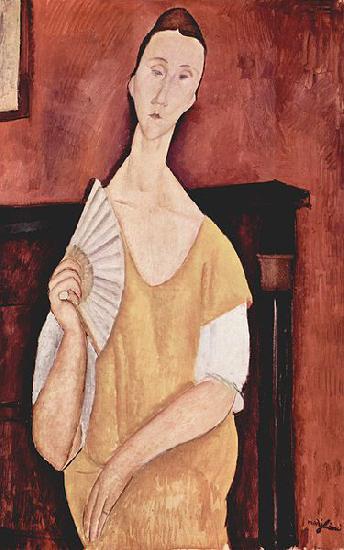Amedeo Modigliani Woman with a Fan oil painting image